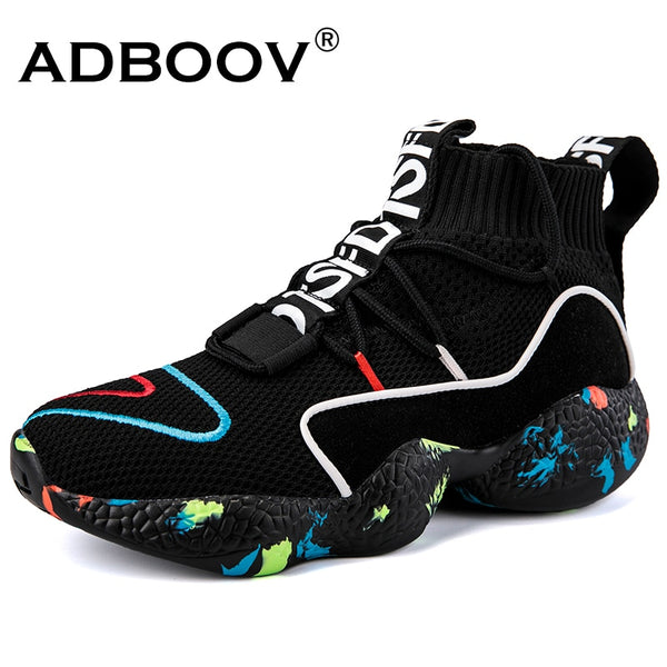ADBOOV  High Top Sneakers Women Knit Upper Breathable
